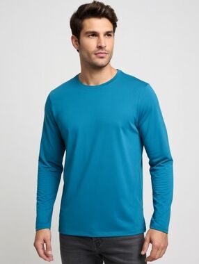 NwT Men's ALL in MOTION  Long Sleeve Crew Neck Shirt - Teal (SIZE:Large )